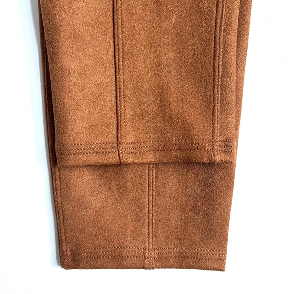 Spanx Faux Suede Leggings Pants in Rich Caramel Size Large - Picture 12 of 17
